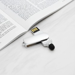 旋轉式金屬觸控筆USB驅動器
