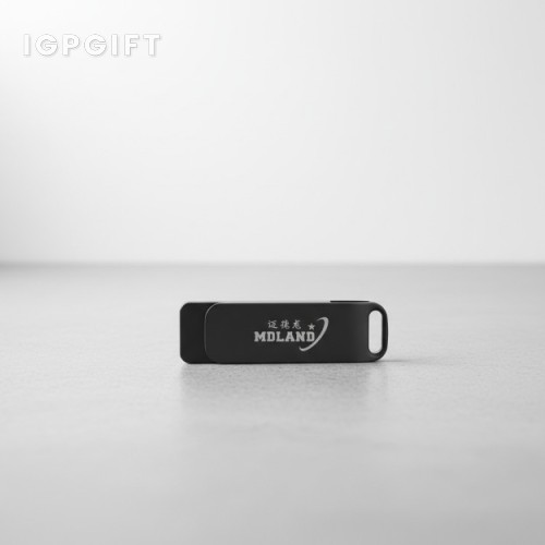 黑色金屬旋轉USB閃存驅動器 - 32GB