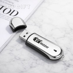 高光銀色USB隨身碟