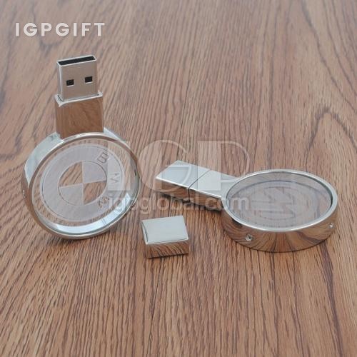 圓形放光水晶USB