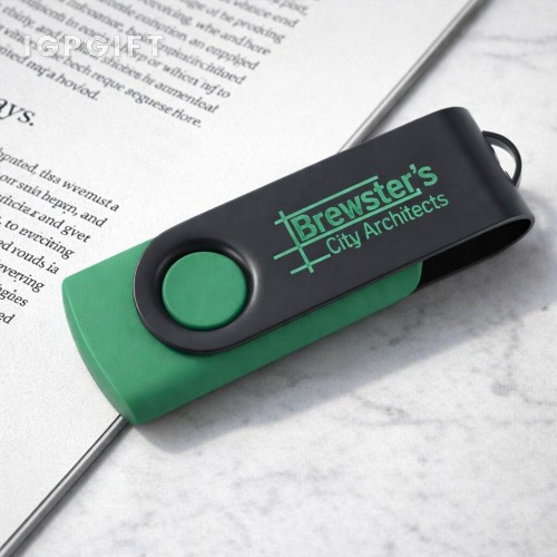 旋轉USB-C隨身碟 - 黑色 - 8GB