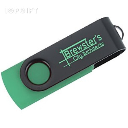 旋轉USB-C隨身碟 - 黑色 - 8GB