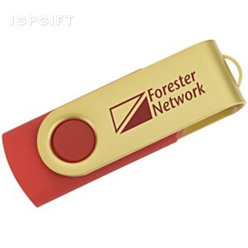 金色旋轉USB-C隨身碟 - 32GB