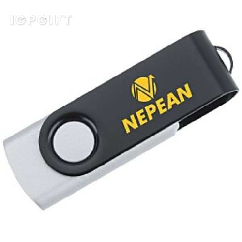 旋轉式USB-C隨身碟 - 黑色 - 16GB