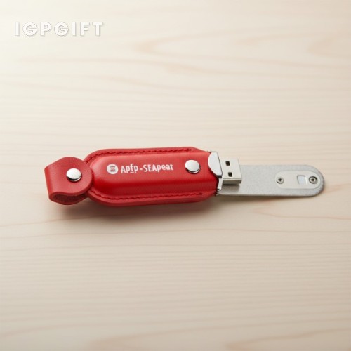 皮革磁扣USB儲存器