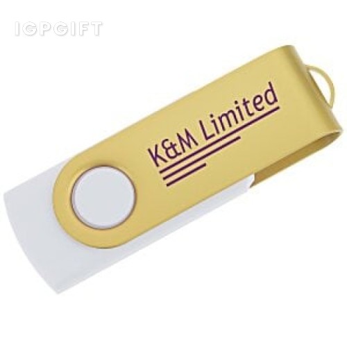 金色旋轉USB-C隨身碟 - 8GB