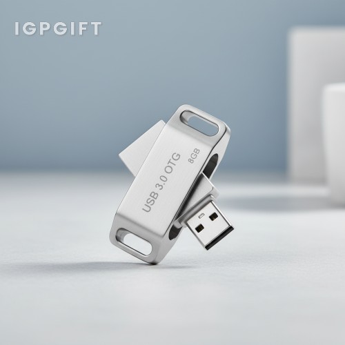 曲線旋轉 USB 3.0 OTG Type-C 隨身碟 - 8GB