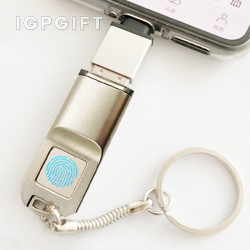 電腦手機兩用指紋加密USB