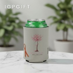可摺疊飲料保溫杯套 - 紅絲帶