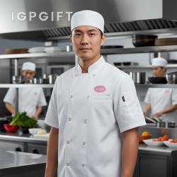 輕便短袖廚師外套