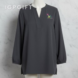 優雅顯瘦3/4袖彈力上衣 - 女士款