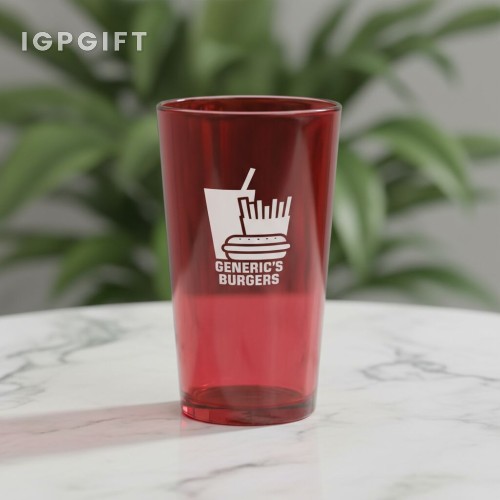 色彩玻璃啤酒杯 - 16 盎司