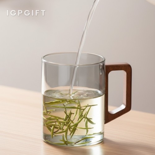 木把手500ml玻璃杯