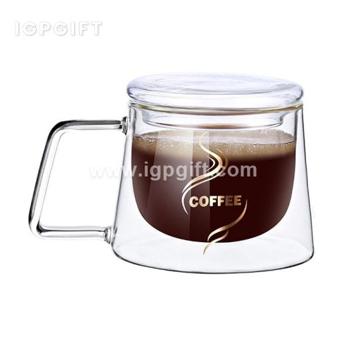 雙層透明咖啡杯