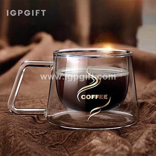 雙層透明咖啡杯