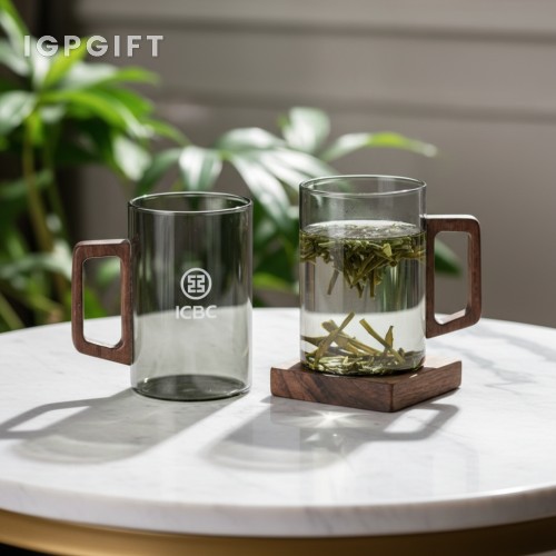 木把手500ml玻璃杯
