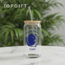 竹蓋玻璃飲品杯