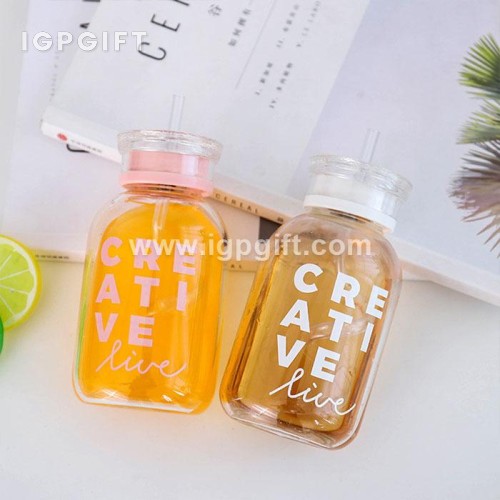 果汁吸管杯