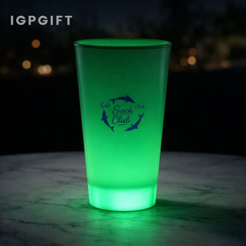 LED燈光霧面玻璃杯 - 17盎司