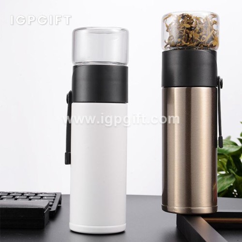 304不鏽鋼茶水分離保溫杯