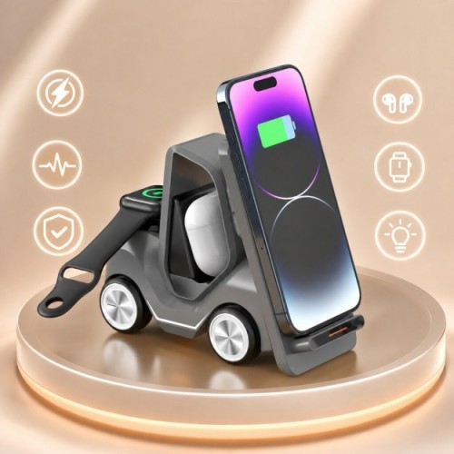 創意跑車造型多設備無線充支架