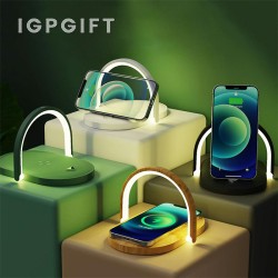 創意小夜燈無線充電盤