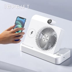 多功能帶無線充桌面風扇