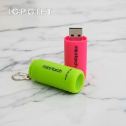 迷你PVC手電筒USB