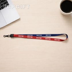 雙色棉質掛繩 - 7/8英吋 - 金屬旋轉鈎