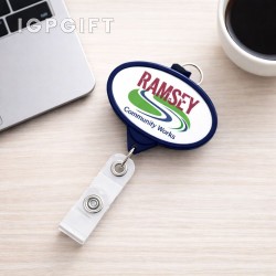 可伸縮證件持有器 - 橢圓形 - 標籤附加件