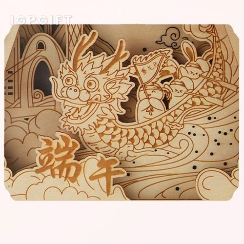 端午3D木雕氛圍燈