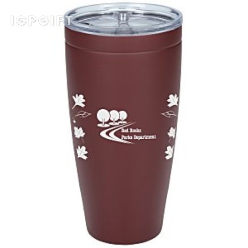 漸變葉紋真空保溫杯 - 30 oz