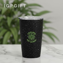 雙層不銹鋼保溫杯 - 12 盎司 - 紋理設計