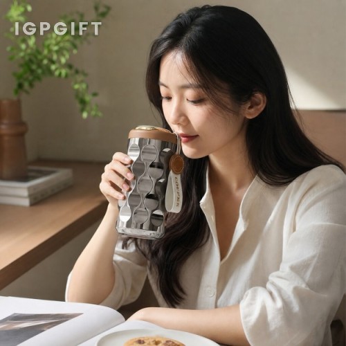 輕奢星願觸控溫顯保溫咖啡杯