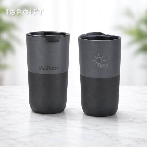 環保雙層保溫杯 - 16 盎司 - 激光雕刻款