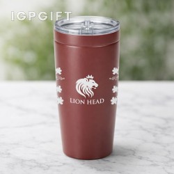 葉子設計真空保溫杯 - 20 盎司