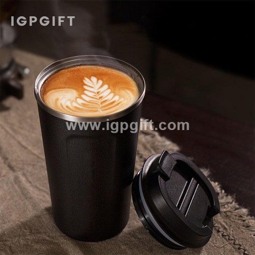 帶蓋不鏽鋼咖啡保溫杯