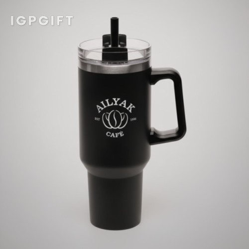 40盎司不銹鋼手柄吸管杯
