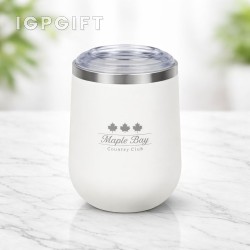 不銹鋼真空酒杯 - 12 盎司 - 雷射鵰刻系列
