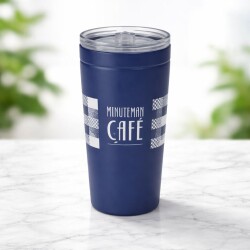 格子圖案真空保溫杯