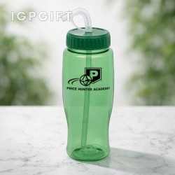 舒適握柄水瓶配吸管 - 27 盎司