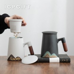 遠山茶水過濾泡茶杯