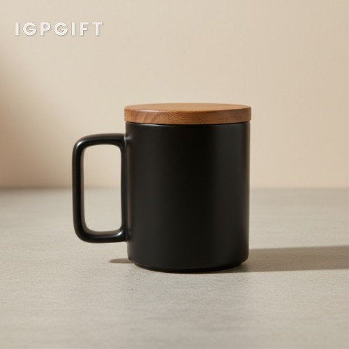 木蓋陶瓷杯 - 450毫升