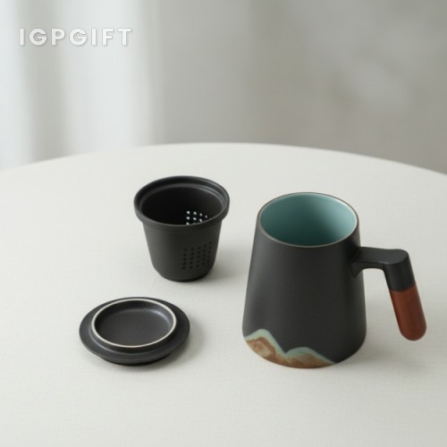 遠山茶水過濾泡茶杯
