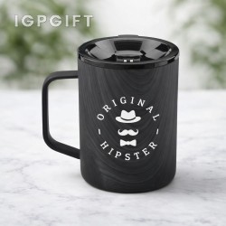木紋雙層咖啡杯