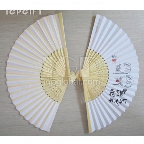 竹柄摺疊紙扇