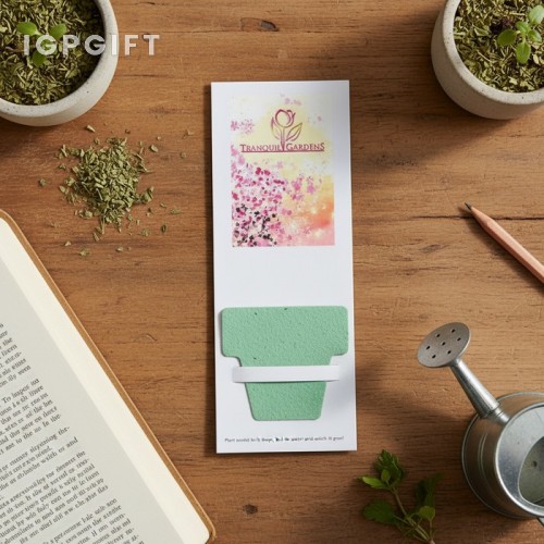 植物形狀香草書簽 - 花盆設計