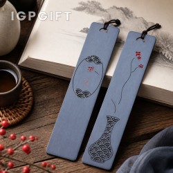 復古精美鏤空木質書籤禮品