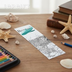 海洋主題着色書籤