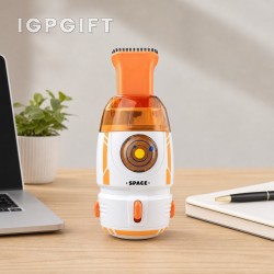 火箭造型迷你桌面吸塵機